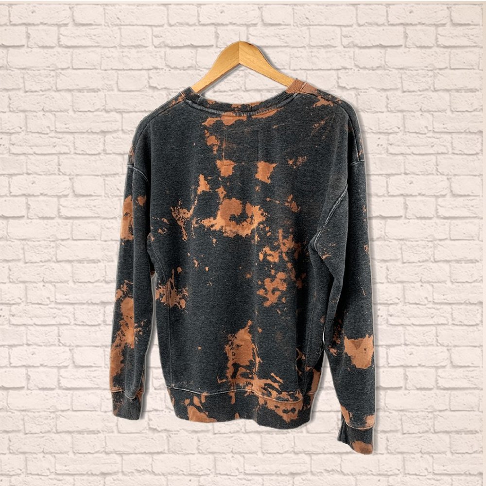 BRAND NEW! GOOD DAY BLEACHED TIE-DYE SWEATSHIRT - Picture 2 of 3